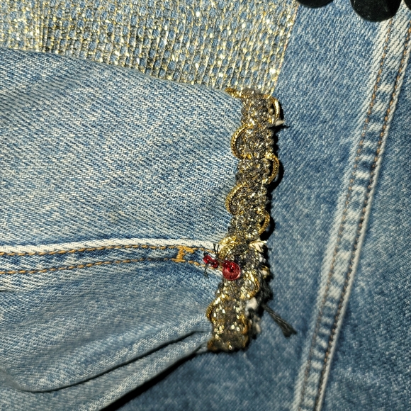 EUC Vntg Road Rags Cropped Denim Jean Jacket - Picture 9 of 16